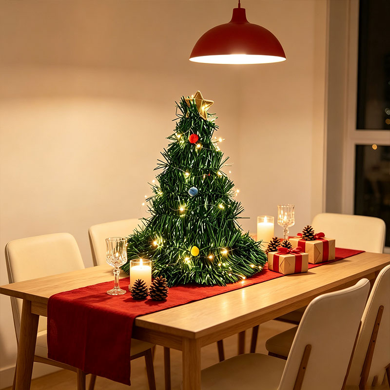 Foldable Green Tinsel Mini Chr - Star Tree Topper review and price