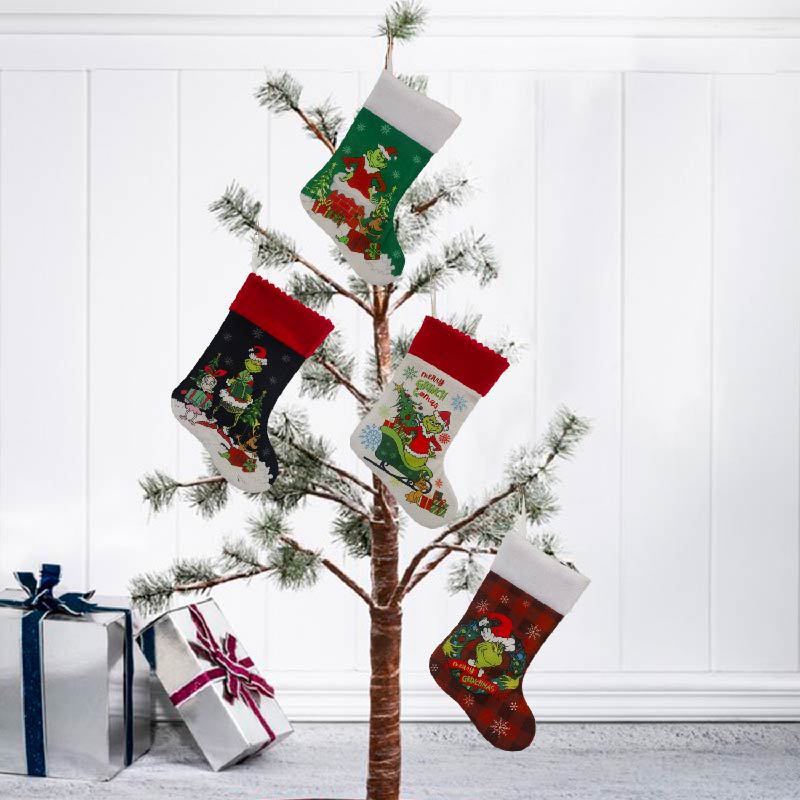 Christmas Stocking Grinch Sock - Christmas Stocking Hanging review and price