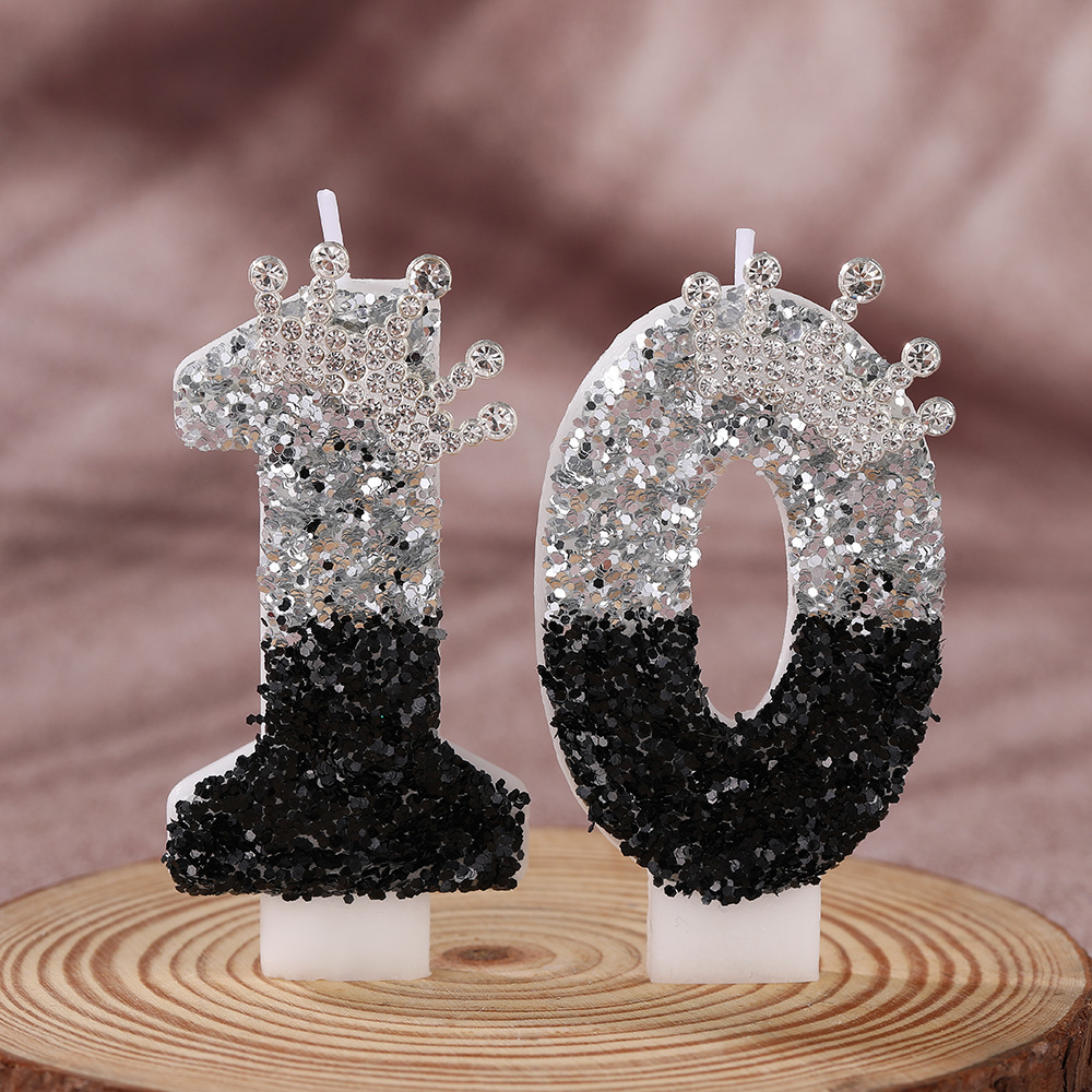 Black Silver Gradient Crown Ha - Holiday Candle Set review and price