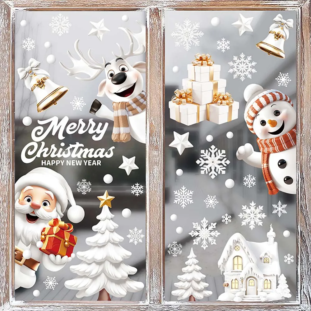 9pcs/set Christmas Window Stic - Snowflake Window Decal review and price