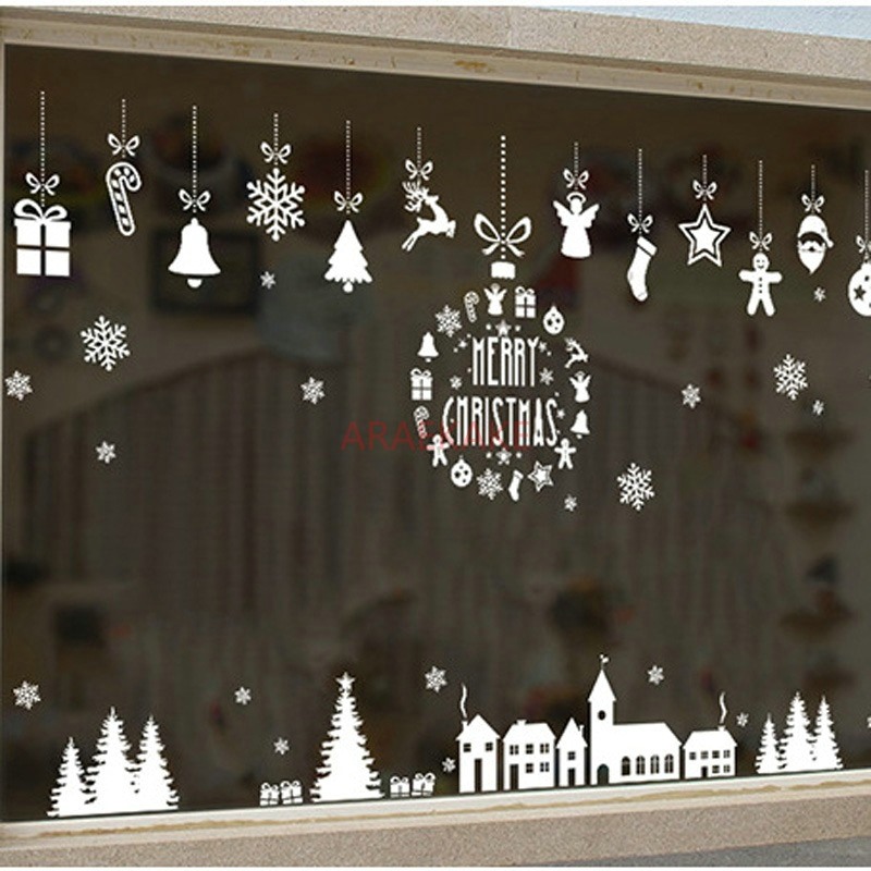 1PCS Christmas Village Glass W - Snowflake Window Decal review and price
