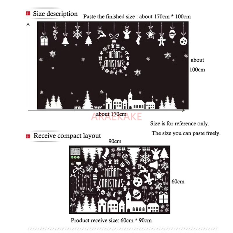 1PCS Christmas Village Glass W - Snowflake Window Decal review and price