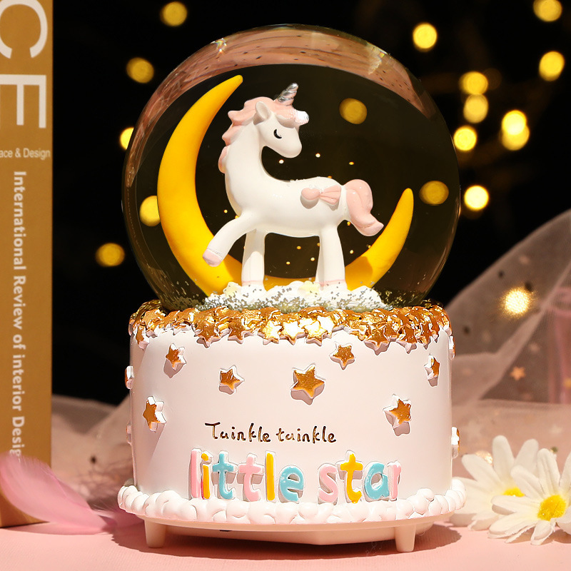 New Crystal Ball Music Box Gir - Snow Globe Musical review and price