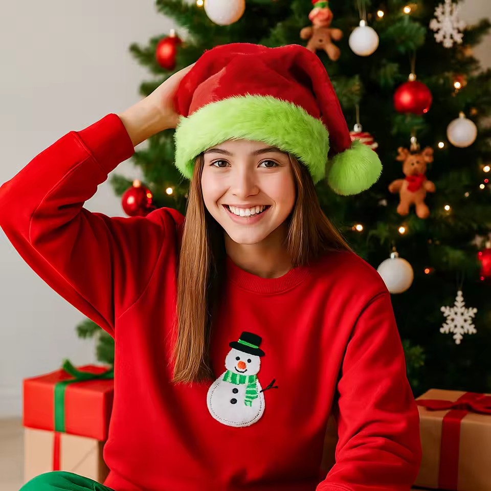 1 PCS/10 PCS Christmas Santa H - Santa Hat Plush review and price